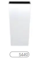 Flower pot Prosperplast URBI SQUARE 220 mm white, model DURS225-S449