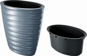 Flower pot Prosperplast Doniczka Freze DPFEE600 light gray