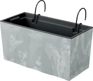 Flower Pot Prosperplast Urbi Case Beton Effect DUC400EW — concrete-effect hanging planter with hooks