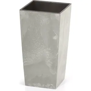 Flower pot Prosperplast Urbi Square Effect DURS140E — square planter with insert, concrete look