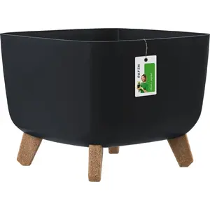 Flower pot on legs Prosperplast Gracia Square DGQL300, anthracite