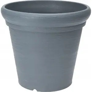 Flower pot Vilde round plastic planter 38×34 cm, grey