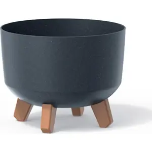 Flower pot Prosperplast Doniczka Gracia Standard Eco Wood DGRL240W antracyt — plastic planter, rectangular 24×24 cm (model info from label)