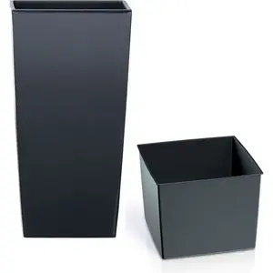Puķu pods Prosperplast URBI SQUARE 225 mm antracīta (modelis DURS225-S433)