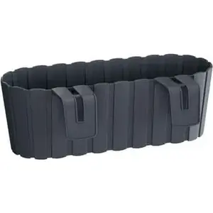 Flower pot with hooks Prosperplast Boardee Hook DDECZ400 anthracite
