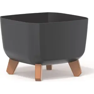 Flower Pot Prosperplast GRACIA SQUARE — antracytowy (antracite)