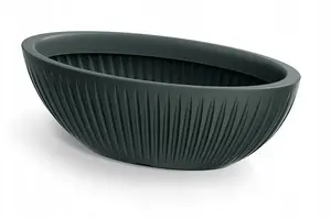 Flower pot Prosperplast Latia Oval - anthracite, oval decorative planter
