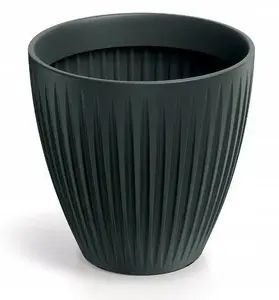 Flower pot Prosperplast Latia Round Midl — round plastic planter, anthracite