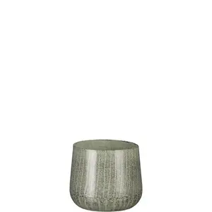 Flowerpot Boltze Mica 1071766 metal Ø 12 cm gray