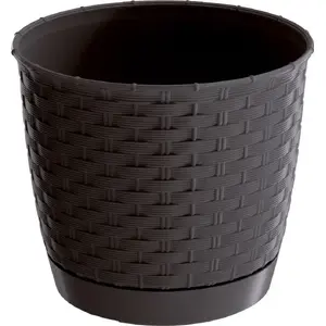 Flower pot Prosperplast RATOLLA ROUND DRLO250-440U, Umbra, Ø25 x H22 cm