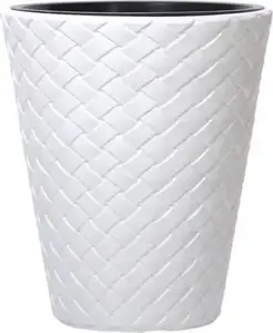 Flower pot Prosperplast Matuba 300 mm, white — model DBMT300-S449