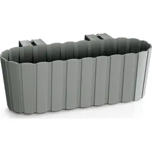 Flower pot Prosperplast Boardee Hook DDECZ400 with hooks, gray