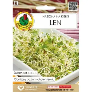 Sprouting Seeds Apte Flax (Len) 10 g — edible flax seeds for sprouting with nutty flavor