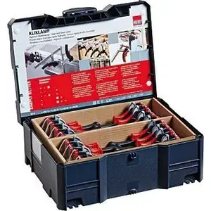 Bessey viegls ātratslēgas sviru skavu komplekts BY KLI-S — rokas sviru skavas, kompakti stiprinājumu piederumi