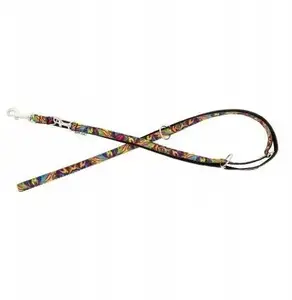 Dog leash barry king BK-18836, adjustable polypropylene tape 20 mm x 220 cm, black, Picasso pattern