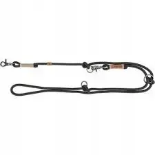 Leash Trixie adjustable dog leash L–XL 2.00 m x 13 mm, black/sand