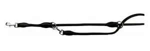 Leather dog/cat lead Trixie 16321 — cord style, 2 m, black