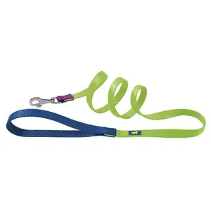 Standard dog lead FERPLAST Club G 1.2 m, nylon, 1.5 cm width, blue/green