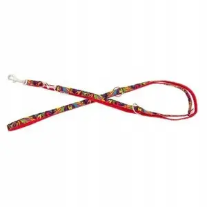 Dog leash Alizoo BK-18840, Picasso pattern, adjustable polypropylene tape 20 mm × 220 cm, red