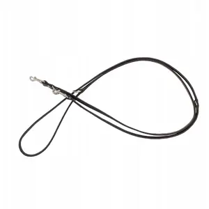 Adjustable leather dog leash barry king XS–S 12 mm × 200 cm, brown/black