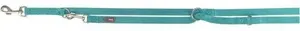 Adjustable dog leash Trixie Premium tape aqua M–L 2.00 m x 20 mm