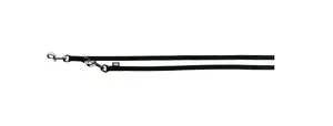 Standard dog and cat lead Trixie 20071, black nylon, 2 m length, 1.5 cm strap