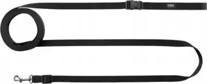 Leash Chaba spacerowa with waist strap 20 mm width, 4 m length, black