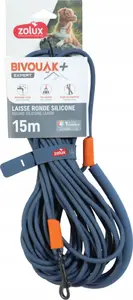 Leash ZOLUX Bivouak 15 m blue — 15-meter retractable dog lead (466795BLE)