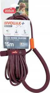 Pet leash ZOLUX Bivouak 15 m red — retractable dog lead, 15m length