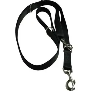 Leash Chaba SMYCZ TAŚMA REG 16 mm black — durable 16mm tape dog leash, adjustable length not specified