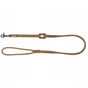 Leather dog leash Trixie BE NORDIC brown 1.20 m, 8 mm for small–medium dogs