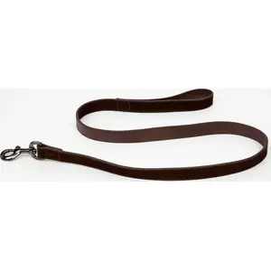 Dog leash Nobleza Paw Love suede Large 120×2.5 cm dark brown
