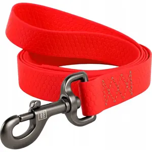 Leash Collar WAU DOG Waterproof 2.0 cm × 305 cm PVC, red