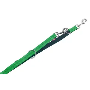 Dog leash Nobby Soft Grip XS — nylon, brown/green, 1 cm strap width for small dogs