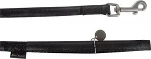Pet leash ZOLUX Mac Leather 25 mm width, 1.2 m length, black