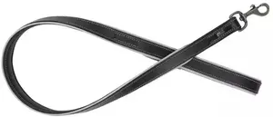 Leather dog leash Barry King 25 mm x 100 cm, black