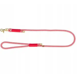 Leash Trixie Soft Rope nylon 1.00 m x 10 mm red/cream for dogs sizes S–XL