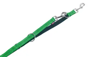 Training lead Nobby Soft Grip 2 m brown/green nylon, 2 cm strap width