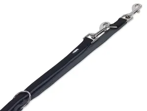 Double Dog Lead Nobby 80529-05 — 2 m, 2.5 cm Nylon, Black/Grey