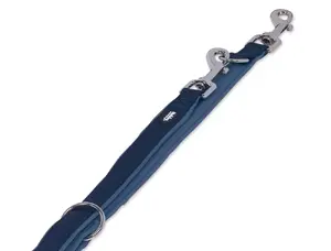 Nobby 80528-06 Double Nylon Dog Lead, 2 m length, 2 cm width, Blue