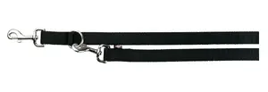 Поводок Trixie TX-20091 для собак и кошек, 2 м чёрный нейлон, ширина 2,5 см