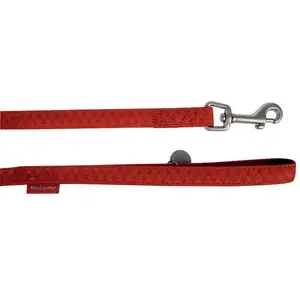 Dog leash ZOLUX Mac Leather 10 mm × 1.2 m, red