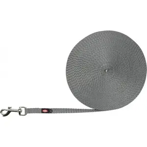 Leash Trixie training leash for small dogs graphite cotton tape XS–S 15 m × 10 mm very light