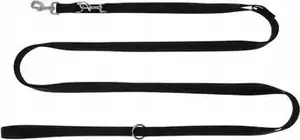 Leash DINGO adjustable tape 2.5 cm width, length 3–6 m, black