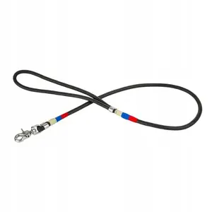 Leash rope 6 mm × 100 cm by barry king — black with blue/red inserts
