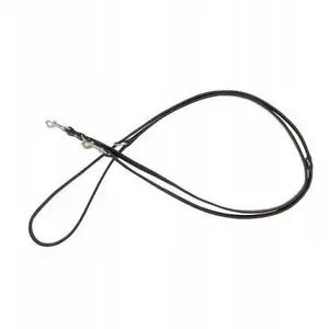 Leather adjustable dog leash Nobby BK-18661, M-L, 20 mm x 200 cm, brown/black