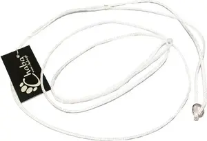 Pet collar Chaba RINGÓWKA 4mm white — 4 mm width, durable ring design
