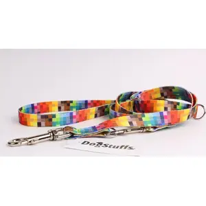 Regulējama suņu pavada DogStuffs Piksele 25 mm platums, 220 cm garums