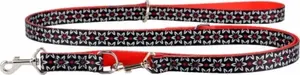 Leash DINO adjustable tape IVO 25 mm floral pattern, length 200 cm
