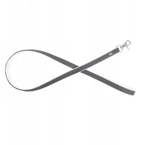 Leash MONROE 20 mm × 100 cm leather, gray/white